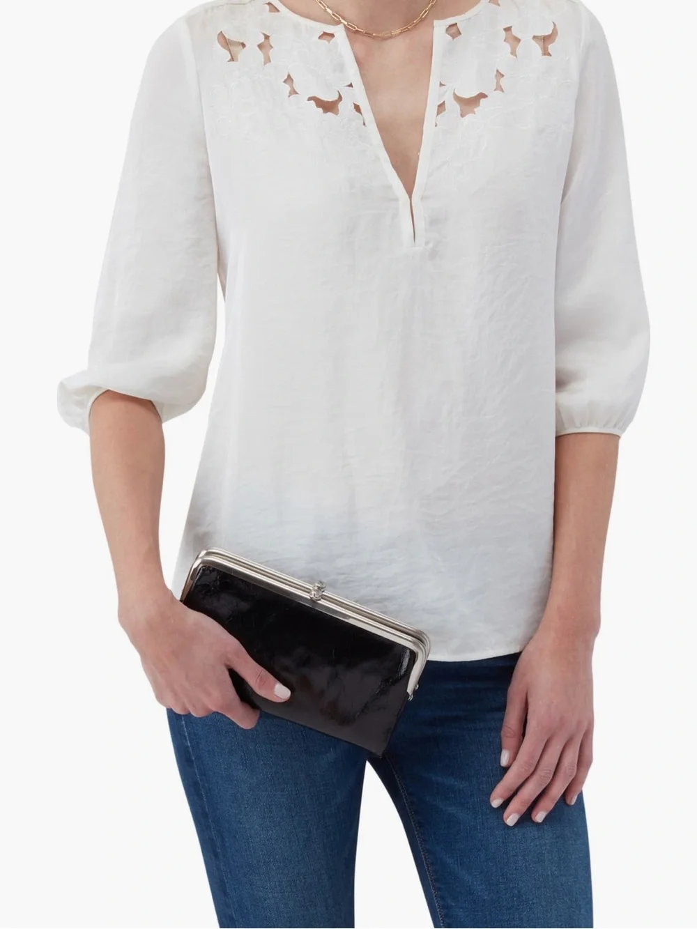 HOBO International Lauren Double Frame Clutch Wallet